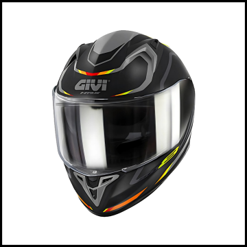 GIVI 50.8 MACH1 MAT SİYAH-GRİ-KIRMIZI KAPALI KASK