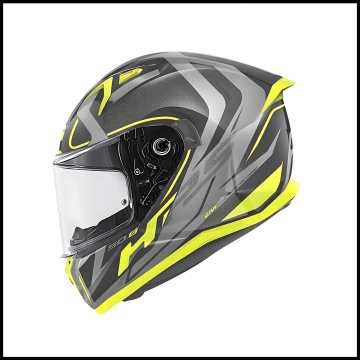 GIVI 50.8 RACER MAT SİYAH-TITANIUM-SARI KAPALI KASK