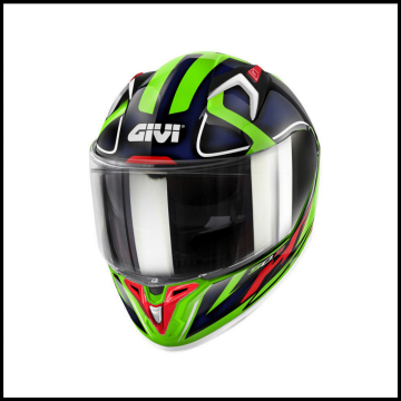 GIVI 50.8 RACER BEYAZ-YEŞİL-MAVİ KAPALI KASK