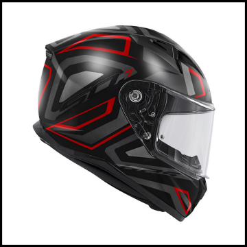 GIVI 50.7 PROTON MAT TITANIUM-KIRMIZI KAPALI KASK