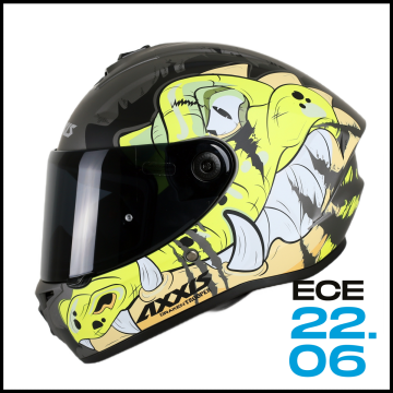 AXXIS DRAKEN S TROOPER MATT FLUO YELLOW KAPALI KASK