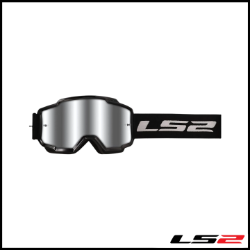 LS2 CHARGER GOGGLES MOTOKROS GÖZLÜK (IRIDIUM CAMLI) SİYAH