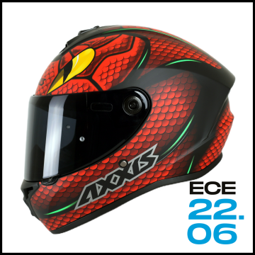 AXXIS DRAKEN S NAHESA RED MATT KAPALI KASK