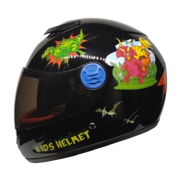 PRO HELMETS SY118 Full Face Çocuk Kask DINO BLACK