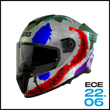 AXXIS HAWK EVO SV SICK JOKER A2 MAT KAPALI KASK