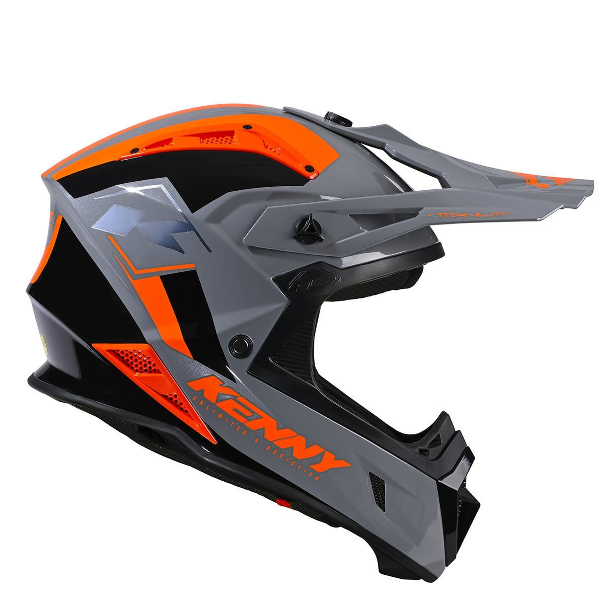 Kenny TITANIUM Grey Orange Kros Kask