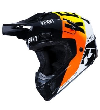 Kenny PERFORMANCE Black Neon Yellow Orange Kros Kask