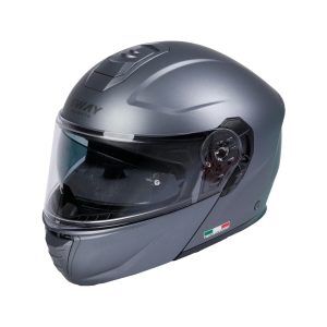 SWAY SW 917 Solid Matt Grey Çene Açılır Kask