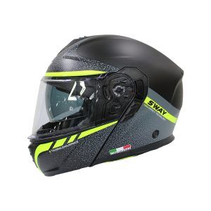 SWAY SW 917 STARS Matt Black Blue Çene Açılır Kask