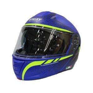 SWAY SW 917 STARS Matt Blue Black Çene Açılır Kask