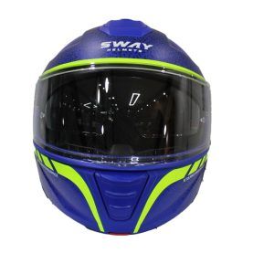 SWAY SW 917 STARS Matt Blue Black Çene Açılır Kask