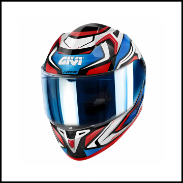 GIVI 50.9 ATOMIC BEYAZ-MAVİ-KIRMIZI KAPALI KASK