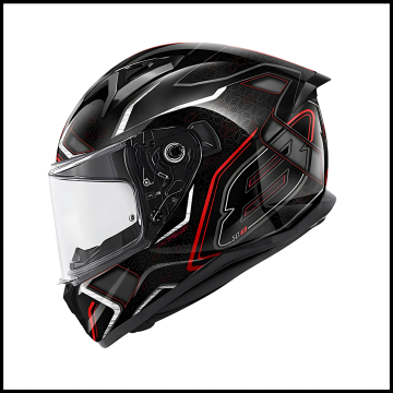 GIVI 50.8 MYSTICAL SİYAH-KIRMIZI-TITANIUM KAPALI KASK